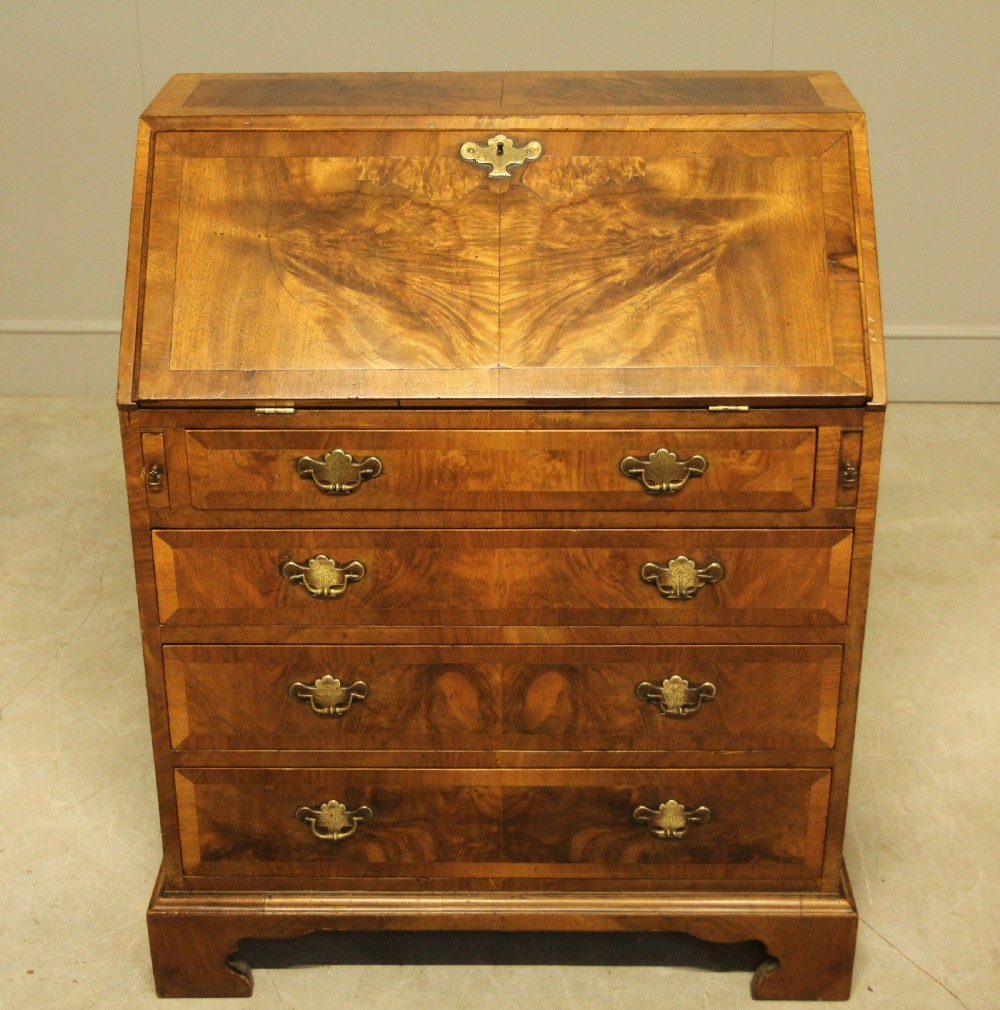 A 19TH CENTURY BURR WALNUT BUREAU View X