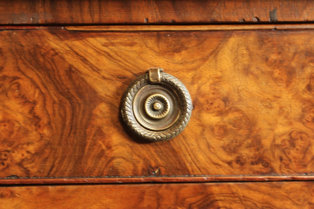 A VICTORIAN BURR WALNUT TWIN PEDESTAL DESK. View IX