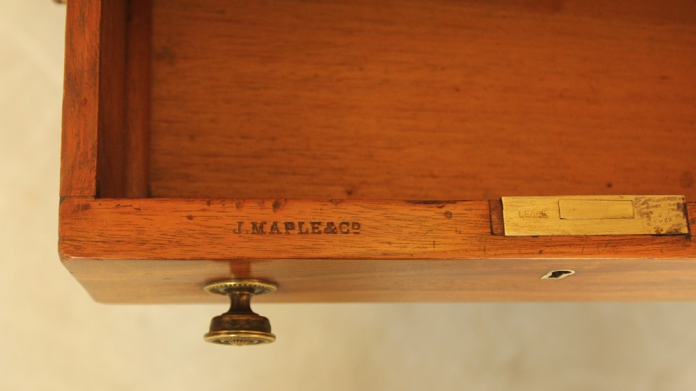 A Maple & co mahogany directors twin pedestal desk View IX