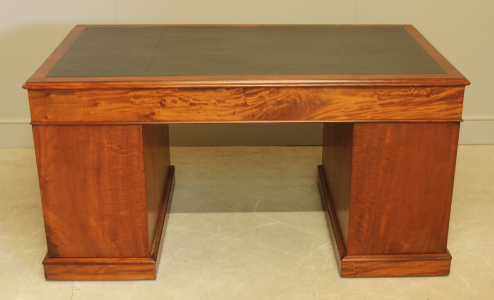 A Maple & co mahogany directors twin pedestal desk View X