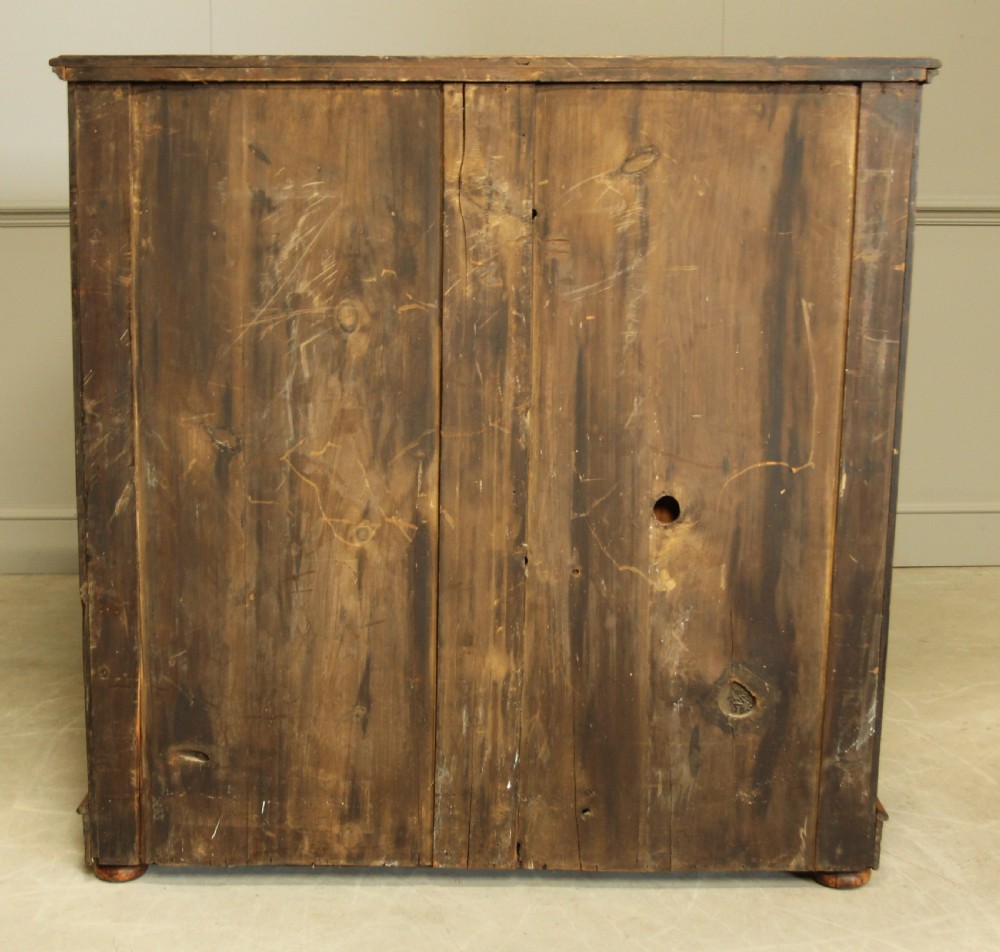 A VICTORIAN BURR WALNUT CHEST OF DRAWERS. View IX