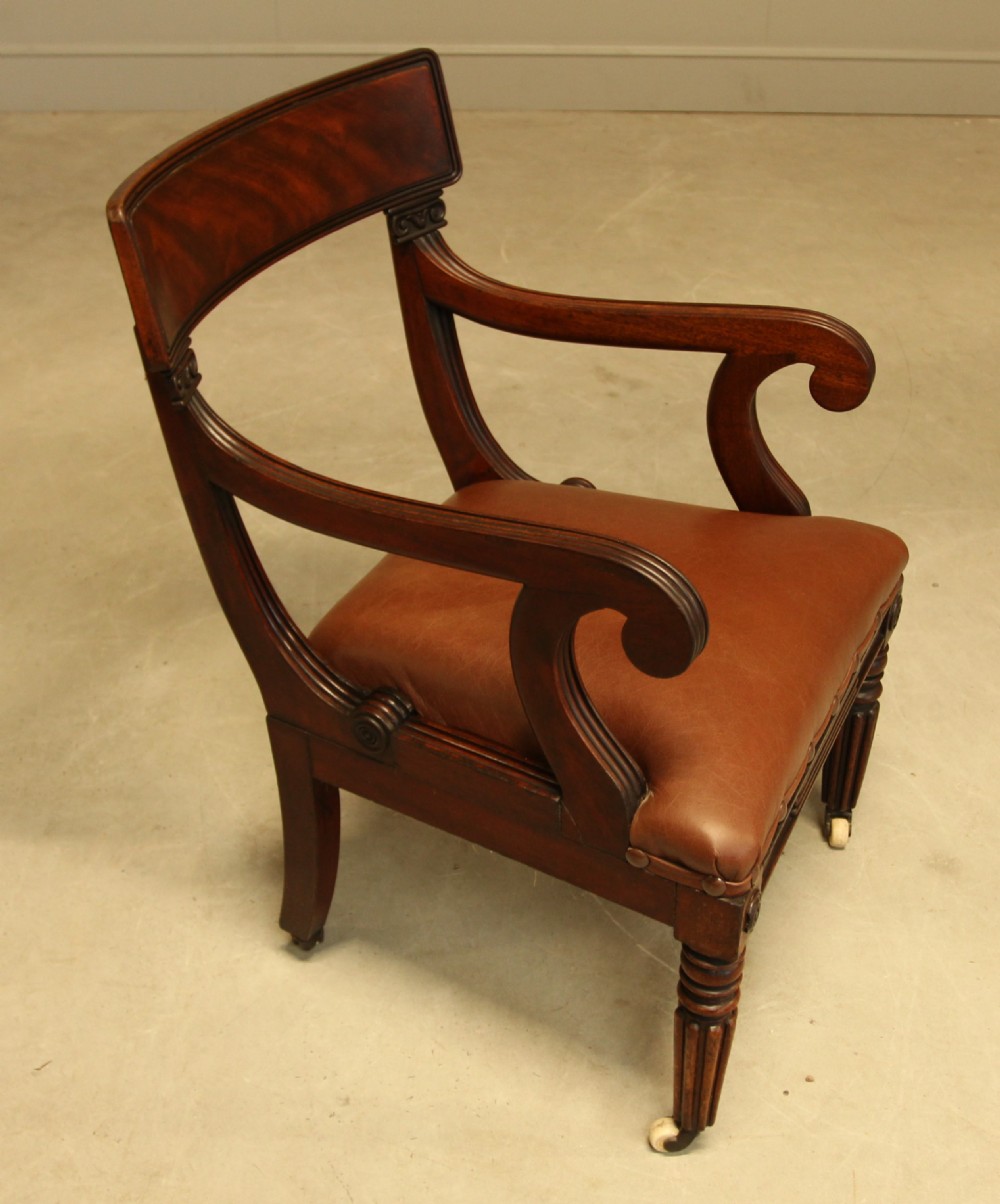 A WILLIAM IV MAHOGANY BAR BACK ARMCHAIR View IV