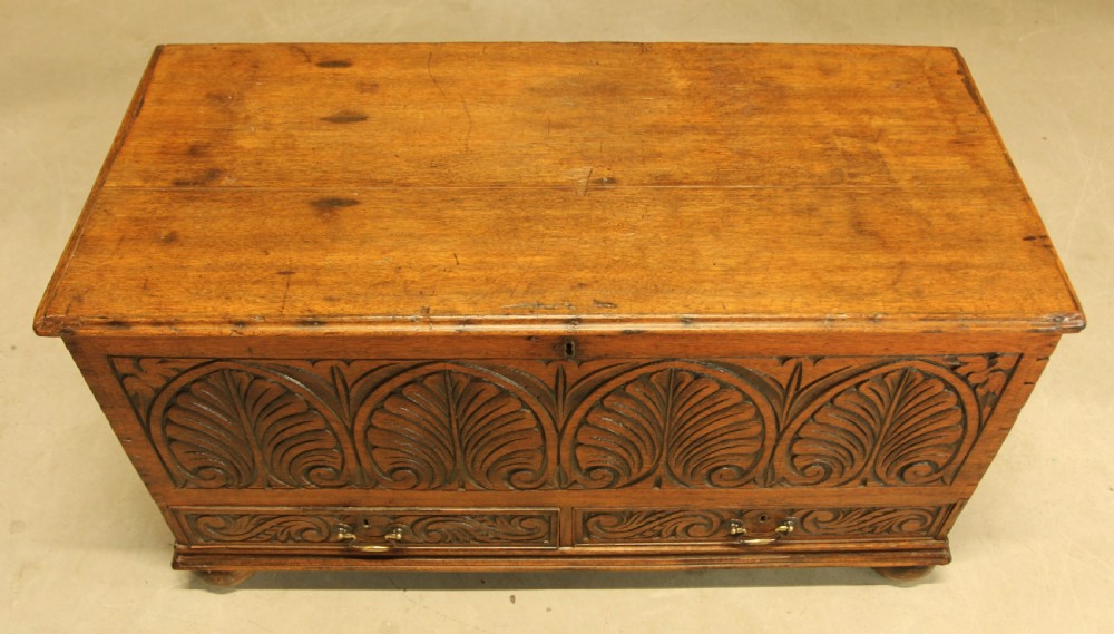 Antique OAK Mule chest / 18th century coffer / Blanket chest View IX