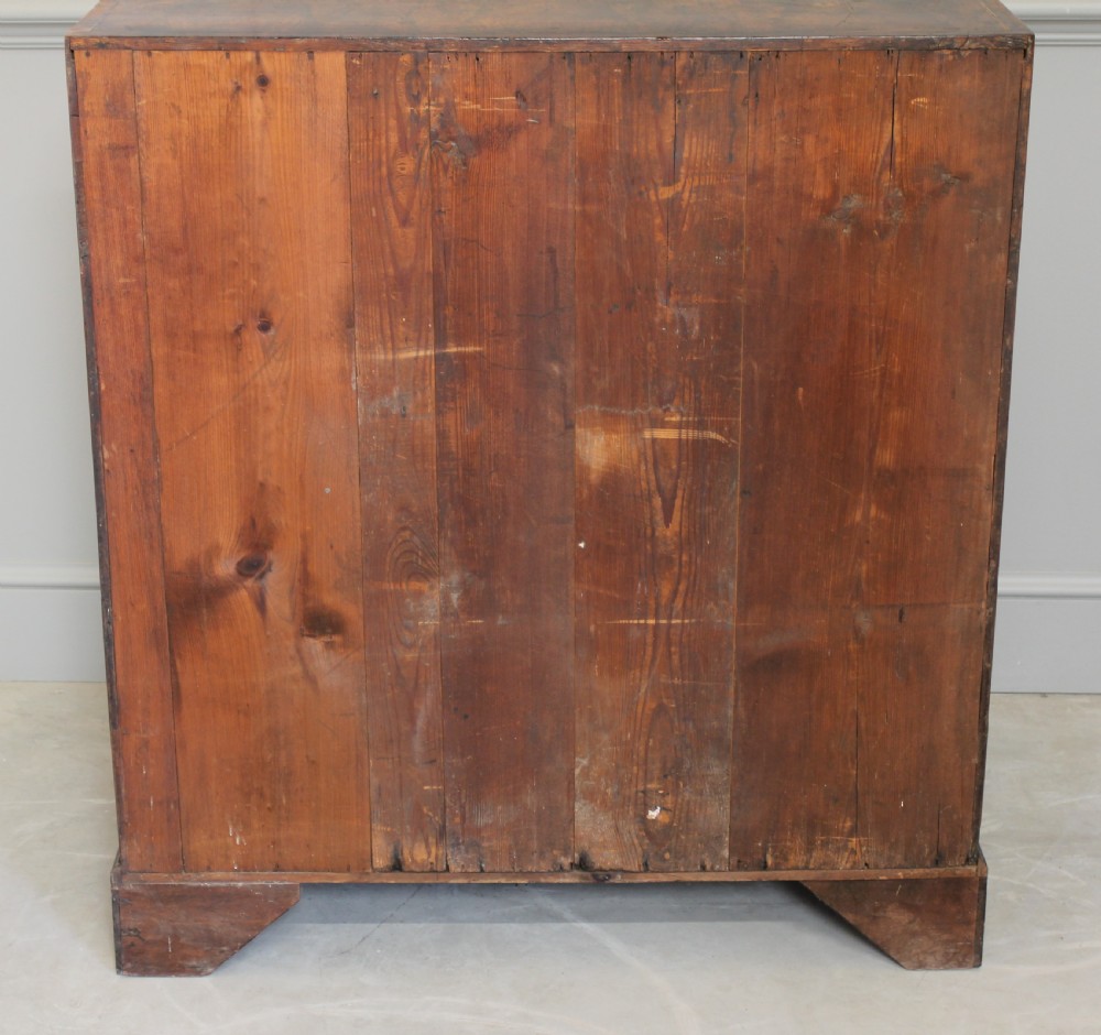 ANTIQUE Georgian burr walnut bureau View XII