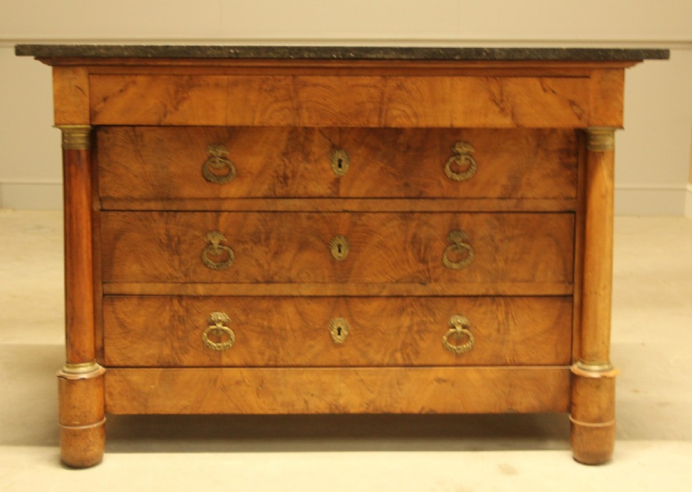 19th Century French Burr Walnut Chest of Drawers
