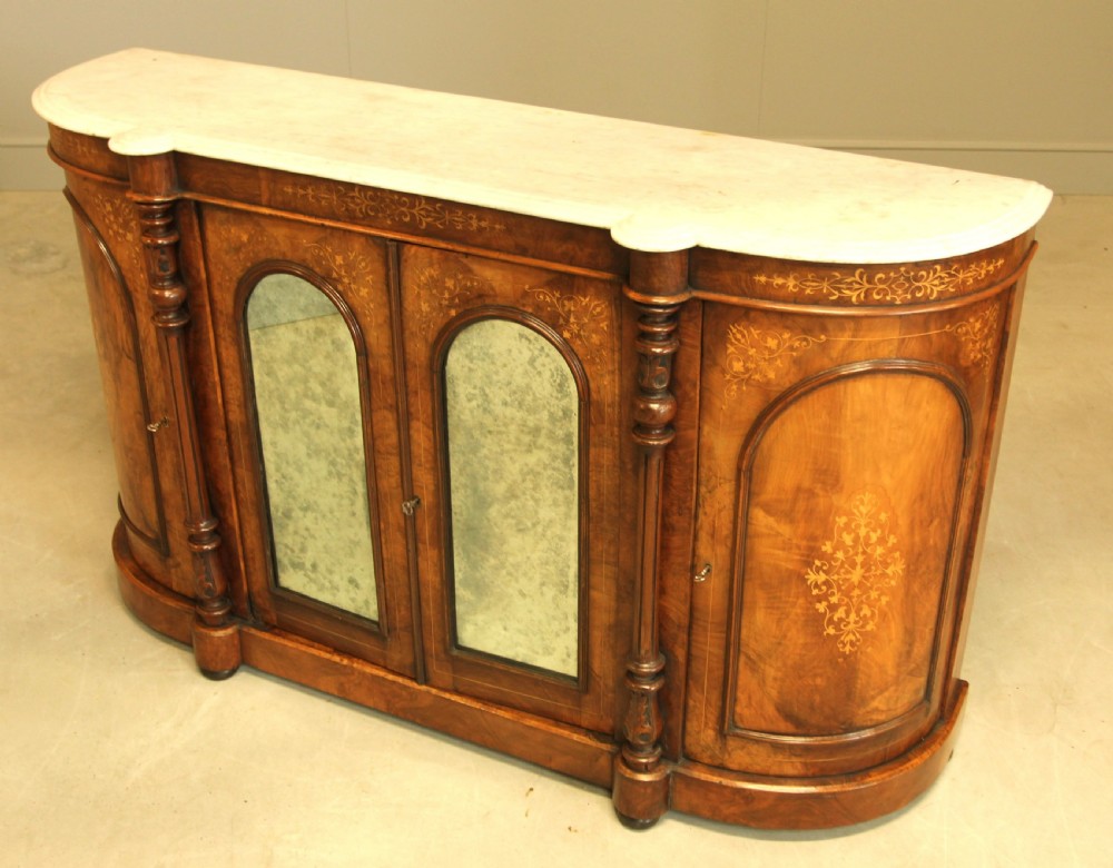 A VICTORIAN BURR WALNUT CREDENZA  View IV