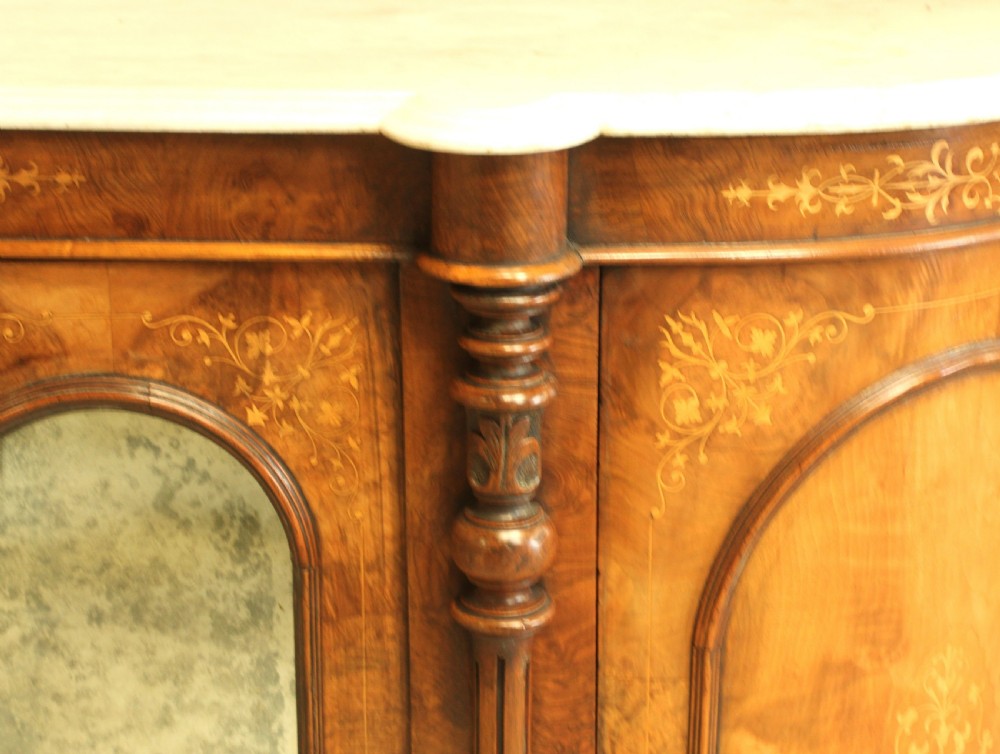 A VICTORIAN BURR WALNUT CREDENZA  View VI