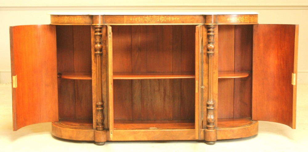 A VICTORIAN BURR WALNUT CREDENZA  View VII