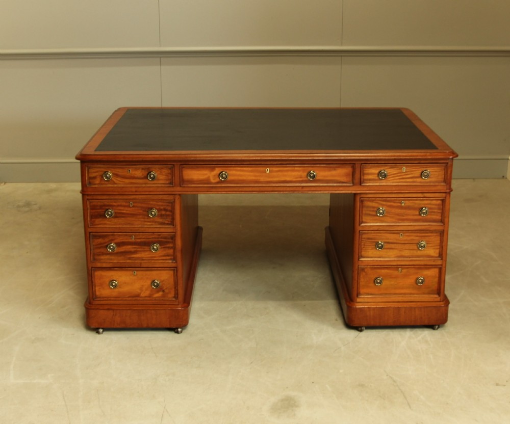 A VICTORIAN MAHOGANY PARTNERS DESK View III