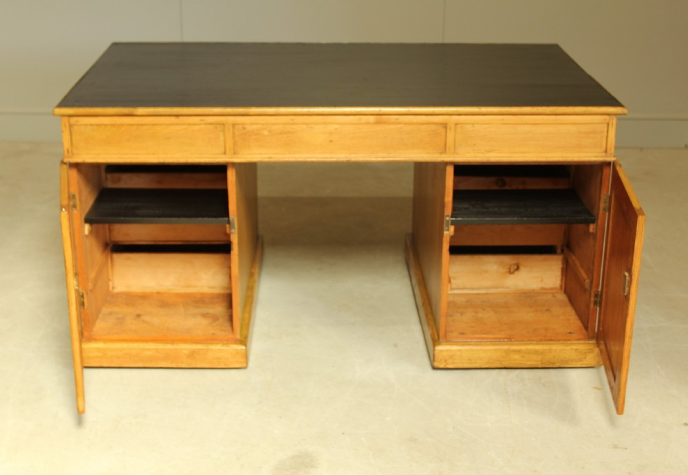 A 19TH CENTURY PITCH PINE PARTNERS DESK View XI
