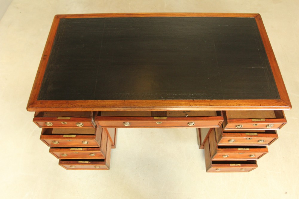A Late Victorian walnut twin pedestal desk View IX