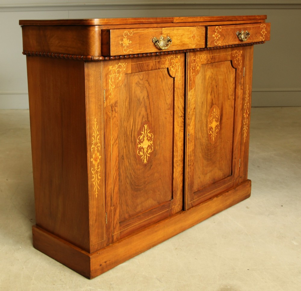 A Victorian walnut two door sideboard. View VI