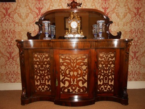 Early Victorian Rosewood Chiffonier Sideboard