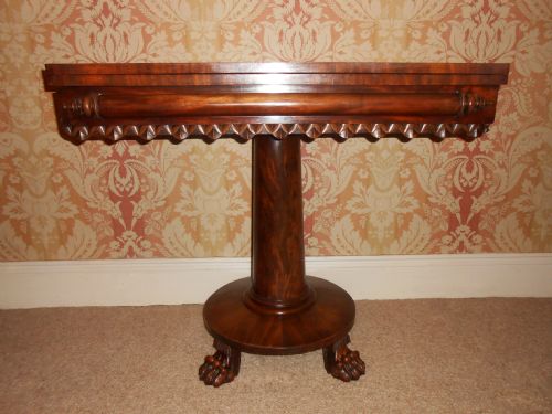 William IV Mahogany Foldover Tea Table