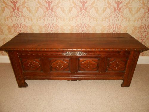 Impressive 18th Century Italian Inlaid Cedar Chest / Coffer, C.1750