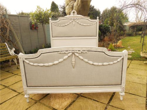 Early 20th Century French Louis XV Style Upholstered King Size Bed