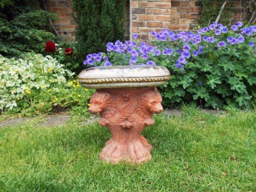 Victorian Faience Garden Seat in Renaissance Style