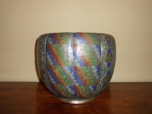 19th Century Provincial Chinese Cloisonne Jardiniere