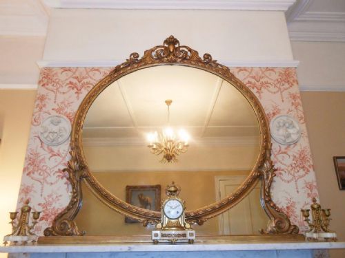 Victorian Gilt and Gesso Overmantel Mirror C.1880
