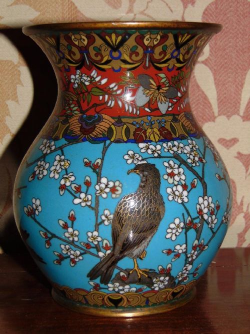 Pretty 19th Century Japanese Cloisonne Vase