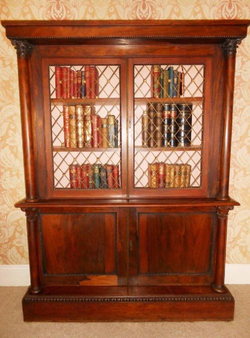 Superb Georgian Regency Rosewood Bookcase C.1815