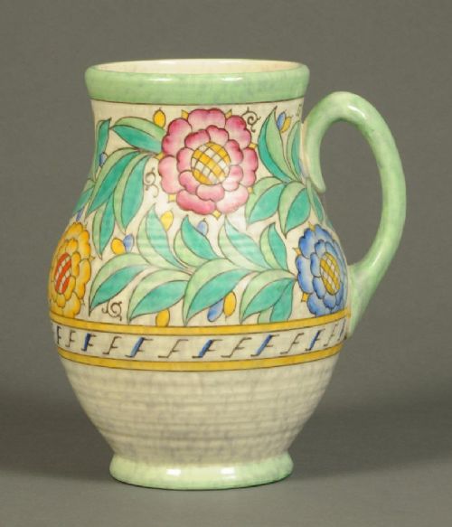 Large Crown Ducal Enamel Jug C.1930