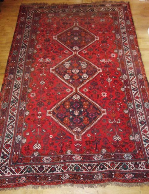 Antique Persian Khamseh Carpet/rug C.1900