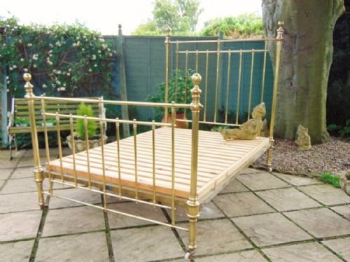Beautiful Victorian French Brass Double Bed