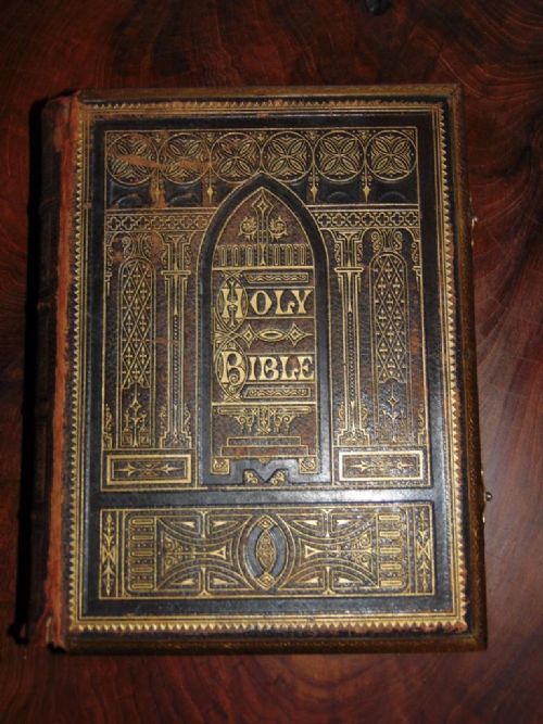 Victorian Brass Bound Family Bible Cassell & Co