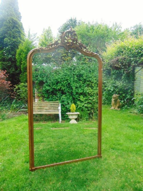 Large Victorian Original Gilt Overmantel Mirror