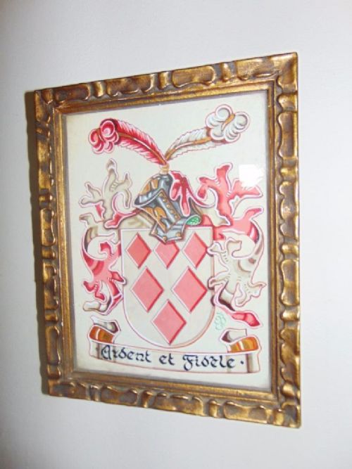 Coat of Arms Early 20th Century Painting George Leopold Reviers