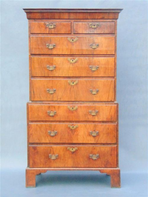 George II Walnut Chest on Chest / Tallboy  C. 1750