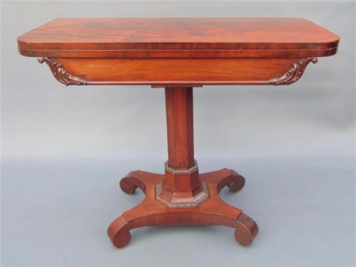 Regency Mahogany Side Table / Turn Over Tea Table