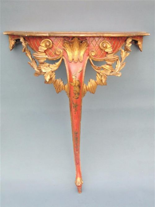 Rare 19th Century Chinese Chinoiserie Red Lacquer Console Table