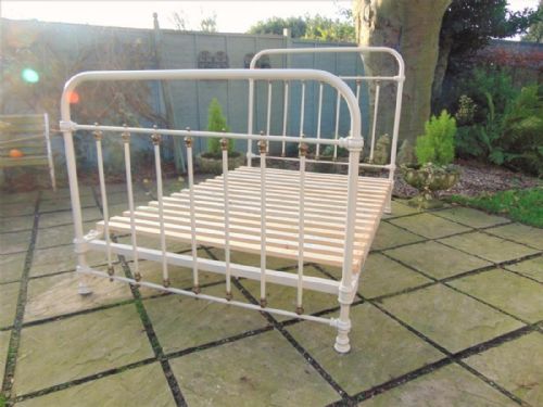 Victorian Cast and Brass Bed 3/4 or Small Double