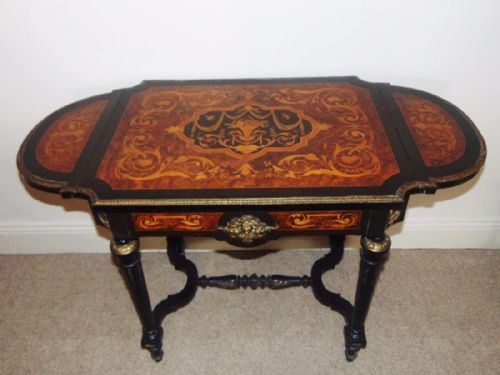 Victorian Ebonised and Thuya Wood Ormolu Mounted Table