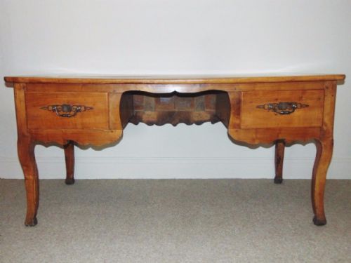 Large Early Victorian French Fruitwood Desk