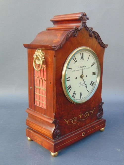 fig 1. Fine Mahogany Double Fusee Repeater Bracket Clock, G. Searle London