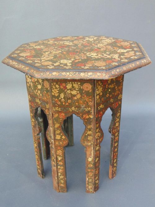 fig 1. Beautiful Hand Painted Srinagar Kashmir Table