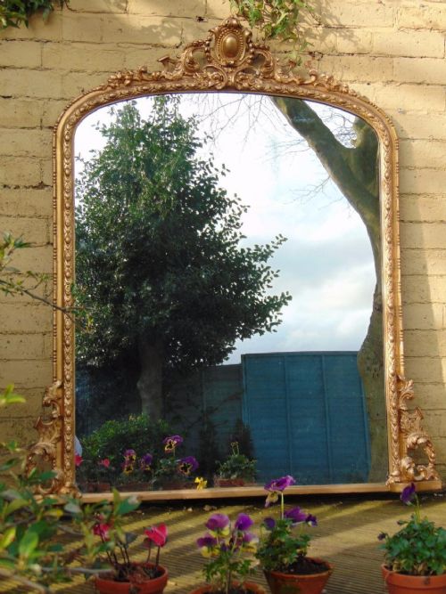 Beautiful Victorian Overmantle Mirror C.1860