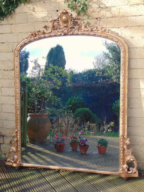 fig 1. Beautiful Victorian Overmantle Mirror c.1860