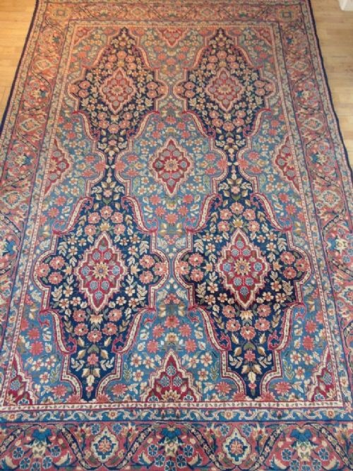 Antique Kirman Carpet / Rug Good Room Size