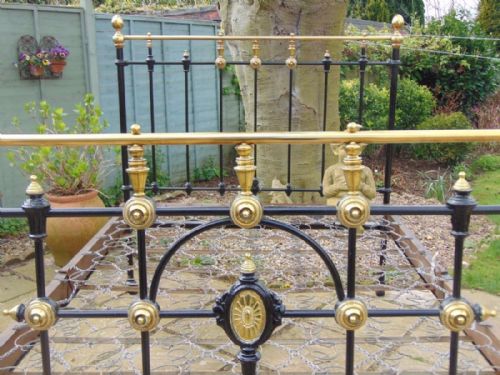 fig 1. Victorian Cast and Brass Double Bed