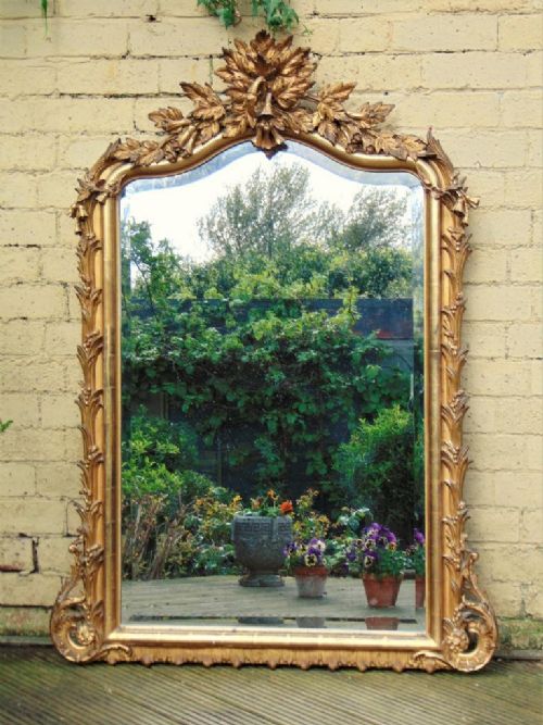 Beautiful Victorian Gilt and Gesso Overmantle Mirror C.1860
