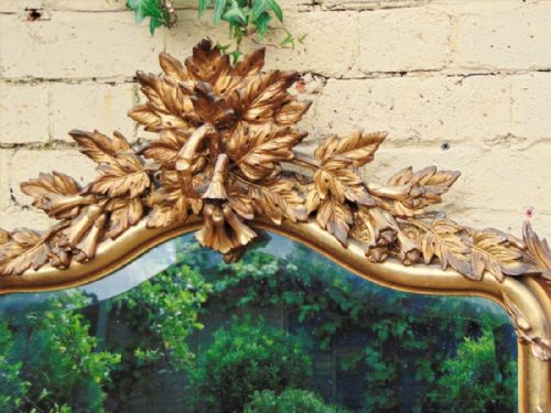 fig 1. Beautiful Victorian Gilt and Gesso Overmantle Mirror c.1860