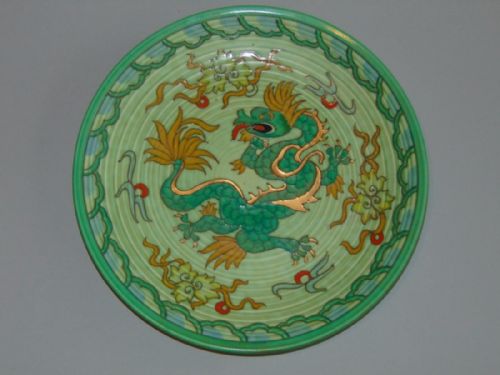 Art Deco Crown Ducal Charlotte Rhead Hand Painted Dragon Charger