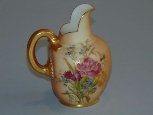 Royal Worcester Hand Painted Blush Jug