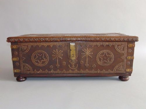 19th Century Zanzibar Studded Hardwood Chest