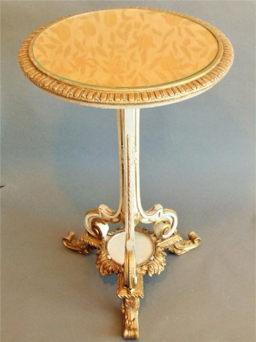 fig 1. Elegant French Rococo Circular Pedestal Table
