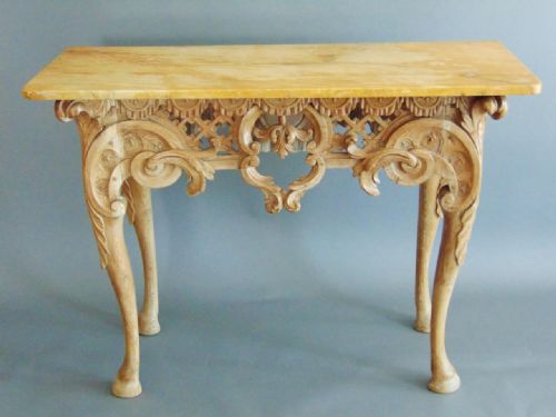 19th Century Regency Console Table Sienna Marble Top